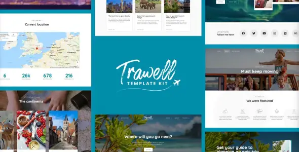 Trawell – Travel Blog Elementor Template Kit